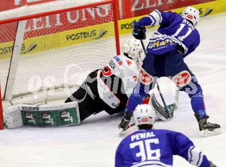 EBEL. Eishockey Bundesliga. EC VSV gegen HC TWK Innsbruck. Derek Ryan,  (VSV), Patrick Machreich (Innsbruck). Villach, am 22.11.2013.
Foto: Kuess 


---
pressefotos, pressefotografie, kuess, qs, qspictures, sport, bild, bilder, bilddatenbank