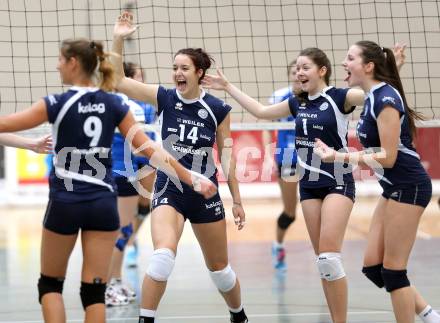 WVL. Women Volleyball League. Frauen Bundesliga. ATSC Wildcats gegen UVF Melk. Jubel (Wildcats). Klagenfurt, 23.11.2013.
Foto: Kuess
---
pressefotos, pressefotografie, kuess, qs, qspictures, sport, bild, bilder, bilddatenbank