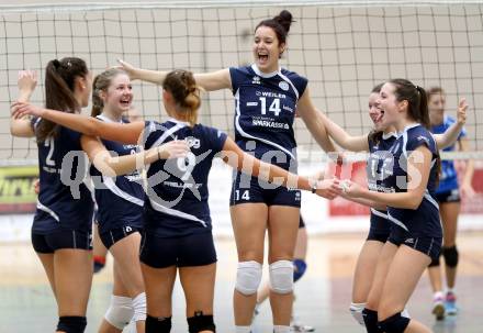 WVL. Women Volleyball League. Frauen Bundesliga. ATSC Wildcats gegen UVF Melk. Jubel (Wildcats). Klagenfurt, 23.11.2013.
Foto: Kuess
---
pressefotos, pressefotografie, kuess, qs, qspictures, sport, bild, bilder, bilddatenbank