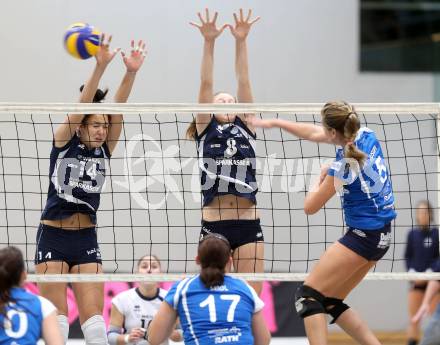 WVL. Women Volleyball League. Frauen Bundesliga. ATSC Wildcats gegen UVF Melk. Marija Milosavljevic, Holzer Kathrina (Wildcats). Klagenfurt, 23.11.2013.
Foto: Kuess
---
pressefotos, pressefotografie, kuess, qs, qspictures, sport, bild, bilder, bilddatenbank