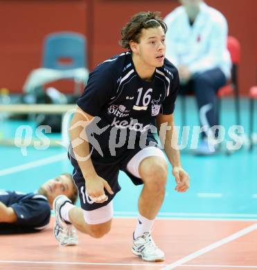 AVL. Volleybal Bundesliga. VBK Klagenfurt gegen HYPO Tirol. Simon Fruehbauer (Klagenfurt). Klagenfurt, am 16.11.2013.
Foto: Kuess
---
pressefotos, pressefotografie, kuess, qs, qspictures, sport, bild, bilder, bilddatenbank