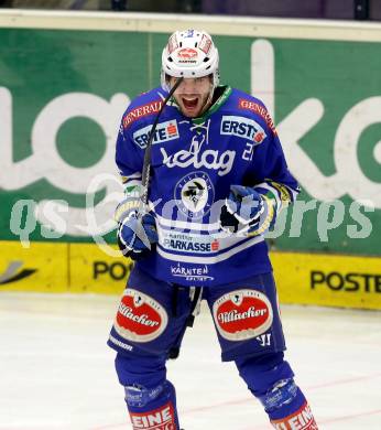 EBEL. Eishockey Bundesliga. EC VSV gegen EHC LIWEST Linz. Torjubel Benjamin Petrik (VSV). Villach, am 24.11.2013.
Foto: Kuess 


---
pressefotos, pressefotografie, kuess, qs, qspictures, sport, bild, bilder, bilddatenbank