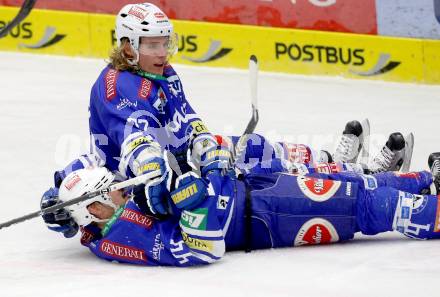 EBEL. Eishockey Bundesliga. EC VSV gegen EHC LIWEST Linz. Michael Forney, Curtis Fraser (VSV). Villach, am 24.11.2013.
Foto: Kuess 


---
pressefotos, pressefotografie, kuess, qs, qspictures, sport, bild, bilder, bilddatenbank