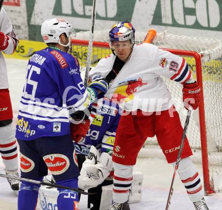 EBEL. Eishockey Bundesliga. EC VSV gegen EC Red Bull Salzburg. HOTHAM Scott (VSV), MOTZKO Joe (Salzburg). Villach, am 1.12.2013.
Foto: Kuess 


---
pressefotos, pressefotografie, kuess, qs, qspictures, sport, bild, bilder, bilddatenbank