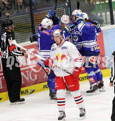 EBEL. Eishockey Bundesliga. EC VSV gegen EC Red Bull Salzburg. torjubel (VSV). Villach, am 1.12.2013.
Foto: Kuess 


---
pressefotos, pressefotografie, kuess, qs, qspictures, sport, bild, bilder, bilddatenbank