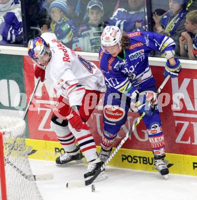 EBEL. Eishockey Bundesliga. EC VSV gegen EC Red Bull Salzburg.  FORNEY Michael (VSV), LYNCH Douglas (Salzburg).. Villach, am 1.12.2013.
Foto: Kuess 


---
pressefotos, pressefotografie, kuess, qs, qspictures, sport, bild, bilder, bilddatenbank