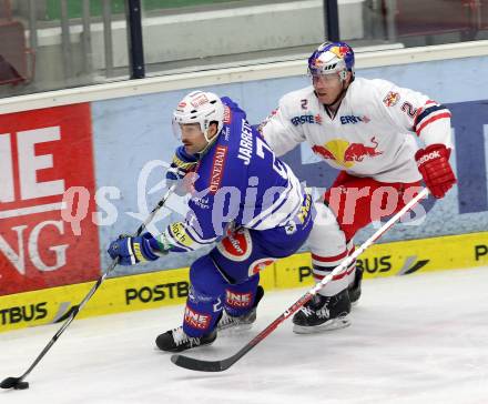 EBEL. Eishockey Bundesliga. EC VSV gegen EC Red Bull Salzburg. JARRETT Rodney Coleman (VSV), FAHEY Brian (Salzburg). Villach, am 1.12.2013.
Foto: Kuess 


---
pressefotos, pressefotografie, kuess, qs, qspictures, sport, bild, bilder, bilddatenbank