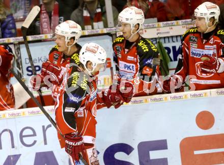 EBEL. Eishockey Bundesliga. KAC gegen Moser Medical Graz 99ers. torjubel John Lammers (KAC). Klagenfurt, am 1.12.2013
Foto: Kuess 

---
pressefotos, pressefotografie, kuess, qs, qspictures, sport, bild, bilder, bilddatenbank