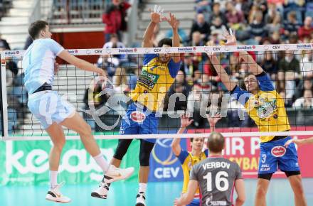 Volleyball Champions League. SK Posijilnica Aich/Dob gegen Zenit Kazan. Valdir Sequeira, Michal Hruska (Aich/Dob). Klagenfurt, am 3.12.2013.
Foto: Kuess
---
pressefotos, pressefotografie, kuess, qs, qspictures, sport, bild, bilder, bilddatenbank