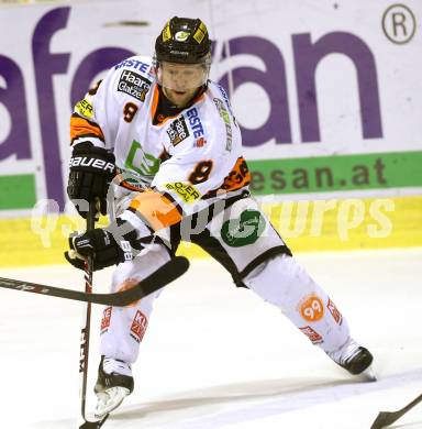 EBEL. Eishockey Bundesliga. KAC gegen Moser Medical Graz 99ers.  Roland Kaspitz (Graz). Klagenfurt, am 1.12.2013
Foto: Kuess 

---
pressefotos, pressefotografie, kuess, qs, qspictures, sport, bild, bilder, bilddatenbank