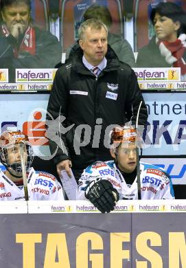 EBEL. Eishockey Bundesliga. KAC gegen EHC LIWEST Linz. Trainer Rob Daum (Linz). Klagenfurt, am 3.12.2013
Foto: Kuess 

---
pressefotos, pressefotografie, kuess, qs, qspictures, sport, bild, bilder, bilddatenbank