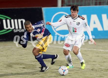 Fussball Bundesliga. RZ Pellets WAC gegen FC Red Bull Salzburg. Nemanja Rnic,  (WAC), Borges De Cavalho Alan Douglas (Salzburg). Wolfsberg, 4.12.2013.
Foto: Kuess

---
pressefotos, pressefotografie, kuess, qs, qspictures, sport, bild, bilder, bilddatenbank