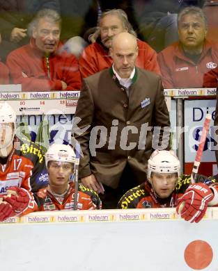 EBEL. Eishockey Bundesliga. KAC gegen EHC LIWEST Linz. Trainer Christer Olsson (KAC). Klagenfurt, am 3.12.2013
Foto: Kuess 

---
pressefotos, pressefotografie, kuess, qs, qspictures, sport, bild, bilder, bilddatenbank