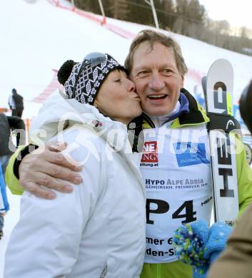 Schi Alpin. 60. Geburtstag von Franz Klammer. Legendenschirennen.  Annemarie Moser-Proell, Franz Klammer. Bad Kleinkirchheim, am 7.12.2013.
Foto: Kuess
---
pressefotos, pressefotografie, kuess, qs, qspictures, sport, bild, bilder, bilddatenbank