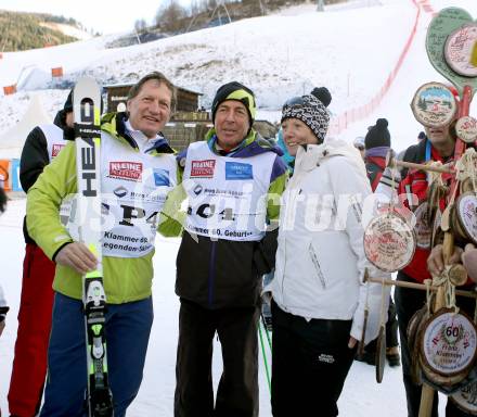 Schi Alpin. 60. Geburtstag von Franz Klammer. Legendenschirennen.  Franz Klammer, Gustav Thoeni, Annemarie Moser-Proell. Bad Kleinkirchheim, am 7.12.2013.
Foto: Kuess
---
pressefotos, pressefotografie, kuess, qs, qspictures, sport, bild, bilder, bilddatenbank