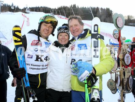 Schi Alpin. 60. Geburtstag von Franz Klammer. Legendenschirennen.  Fritz Strobl, Annemarie Moser-Proell, Franz Klammer. Bad Kleinkirchheim, am 7.12.2013.
Foto: Kuess
---
pressefotos, pressefotografie, kuess, qs, qspictures, sport, bild, bilder, bilddatenbank