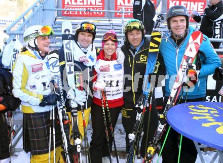 Schi Alpin. 60. Geburtstag von Franz Klammer. Legendenschirennen.  Elisabeth Kirchler, Marc Girardelli, Claudia Strobl, Fritz Strobl, Michael Walchhofer. Bad Kleinkirchheim, am 7.12.2013.
Foto: Kuess
---
pressefotos, pressefotografie, kuess, qs, qspictures, sport, bild, bilder, bilddatenbank