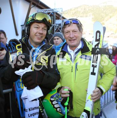 Schi Alpin. 60. Geburtstag von Franz Klammer. Legendenschirennen.  Fritz Strobl, Franz Klammer. Bad Kleinkirchheim, am 7.12.2013.
Foto: Kuess
---
pressefotos, pressefotografie, kuess, qs, qspictures, sport, bild, bilder, bilddatenbank