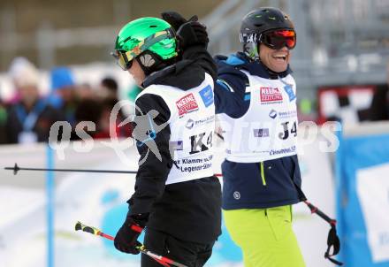 Schi Alpin. 60. Geburtstag von Franz Klammer. Legendenschirennen.  Fritz Strobl, Armin Assinger. Bad Kleinkirchheim, am 7.12.2013.
Foto: Kuess
---
pressefotos, pressefotografie, kuess, qs, qspictures, sport, bild, bilder, bilddatenbank