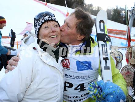 Schi Alpin. 60. Geburtstag von Franz Klammer. Legendenschirennen.  Annemarie Moser-Proell, Franz Klammer. Bad Kleinkirchheim, am 7.12.2013.
Foto: Kuess
---
pressefotos, pressefotografie, kuess, qs, qspictures, sport, bild, bilder, bilddatenbank