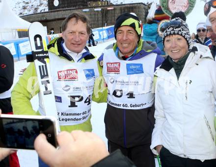 Schi Alpin. 60. Geburtstag von Franz Klammer. Legendenschirennen.  Franz Klammer, Gustav Thoeni, Annemarie Moser-Proell. Bad Kleinkirchheim, am 7.12.2013.
Foto: Kuess
---
pressefotos, pressefotografie, kuess, qs, qspictures, sport, bild, bilder, bilddatenbank