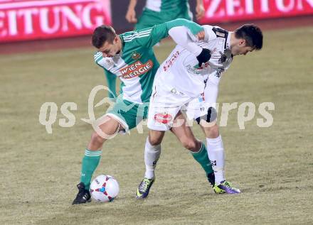 Fussball Bundesliga. RZ Pellets WAC gegen SK Rapid Wien. Roland Putsche, (WAC), Dominik Wydra (Rapid). Wolfsberg, 8.12.2013.
Foto: Kuess

---
pressefotos, pressefotografie, kuess, qs, qspictures, sport, bild, bilder, bilddatenbank