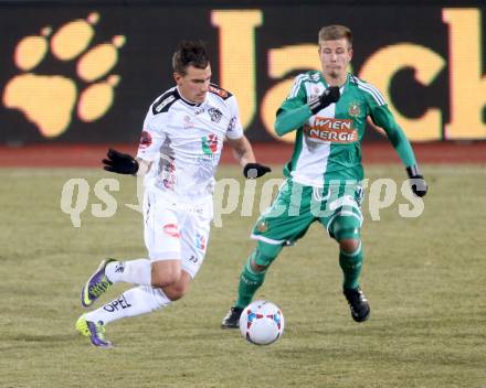 Fussball Bundesliga. RZ Pellets WAC gegen SK Rapid Wien. Sandro Gotal, (WAC), Dominik Starkl  (Rapid). Wolfsberg, 8.12.2013.
Foto: Kuess

---
pressefotos, pressefotografie, kuess, qs, qspictures, sport, bild, bilder, bilddatenbank