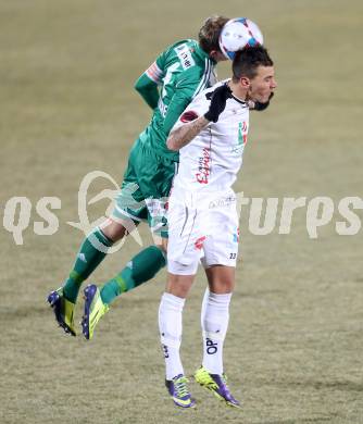 Fussball Bundesliga. RZ Pellets WAC gegen SK Rapid Wien. Sandro Gotal, (WAC), Mario Sonnleitner (Rapid). Wolfsberg, 8.12.2013.
Foto: Kuess

---
pressefotos, pressefotografie, kuess, qs, qspictures, sport, bild, bilder, bilddatenbank