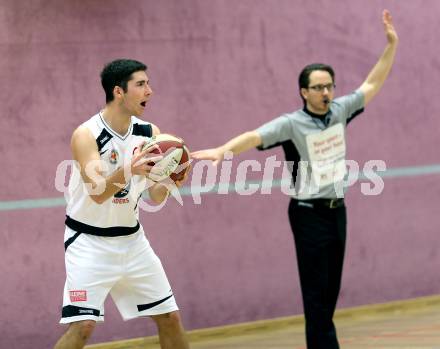 Basketball 2. Bundesliga. ASKOE Villach Raiders gegen WSG Raiffeisen Radenthein.  Michael Stoecklmayr (Villach). Villach, am 7.12.2013.
Foto: Kuess
---
pressefotos, pressefotografie, kuess, qs, qspictures, sport, bild, bilder, bilddatenbank