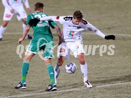 Fussball Bundesliga. RZ Pellets WAC gegen SK Rapid Wien. Boris Huettenbrenner, (WAC), Guido Burgstaller (Rapid). Wolfsberg, 8.12.2013.
Foto: Kuess

---
pressefotos, pressefotografie, kuess, qs, qspictures, sport, bild, bilder, bilddatenbank