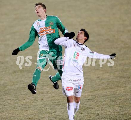 Fussball Bundesliga. RZ Pellets WAC gegen SK Rapid Wien. David De Paula, (WAC), Marcel Sabitzer (Rapid). Wolfsberg, 8.12.2013.
Foto: Kuess

---
pressefotos, pressefotografie, kuess, qs, qspictures, sport, bild, bilder, bilddatenbank