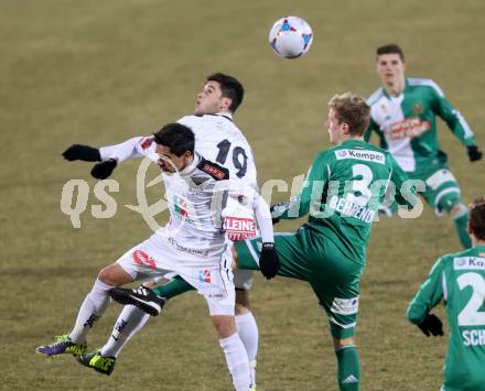 Fussball Bundesliga. RZ Pellets WAC gegen SK Rapid Wien. David De Paula, Roland Putsche,  (WAC), Brian Behrendt (Rapid). Wolfsberg, 8.12.2013.
Foto: Kuess

---
pressefotos, pressefotografie, kuess, qs, qspictures, sport, bild, bilder, bilddatenbank