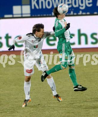 Fussball Bundesliga. RZ Pellets WAC gegen SK Rapid Wien. Dario Baldauf, (WAC), Marcel Sabitzer (Rapid). Wolfsberg, 8.12.2013.
Foto: Kuess

---
pressefotos, pressefotografie, kuess, qs, qspictures, sport, bild, bilder, bilddatenbank