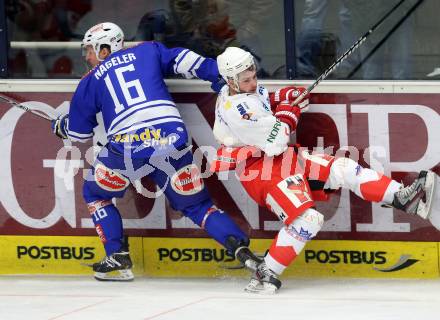 EBEL. Eishockey Bundesliga. EC VSV gegen HCB Suedtirol Bozen. Daniel Nageler, (VSV), Rok Pajic   (Bozen). Villach, am 10.12.2013.
Foto: Kuess 


---
pressefotos, pressefotografie, kuess, qs, qspictures, sport, bild, bilder, bilddatenbank