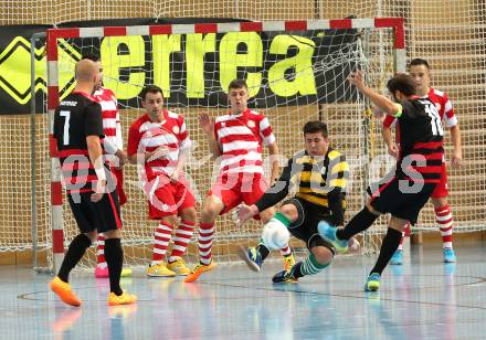 Futsal Bundesliga. Futsal Klagenfurt gegen Stella Rosa Tipp3 Wien. Daniel Sapina, Marko Petricevic (Klagenfurt), Patrik Barbic (Wien). Klagenfurt, am 7.12.2013.
Foto: Kuess
---
pressefotos, pressefotografie, kuess, qs, qspictures, sport, bild, bilder, bilddatenbank