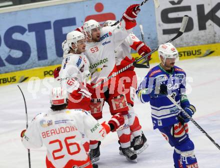 EBEL. Eishockey Bundesliga. EC VSV gegen HCB Suedtirol Bozen. Torjubel Ziga Pance (Bozen). Villach, am 10.12.2013.
Foto: Kuess 


---
pressefotos, pressefotografie, kuess, qs, qspictures, sport, bild, bilder, bilddatenbank