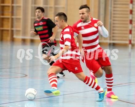 Futsal Bundesliga. Futsal Klagenfurt gegen Stella Rosa Tipp3 Wien. Vahid Muharemovic, Nikola Andrijevic (Klagenfurt). Klagenfurt, am 7.12.2013.
Foto: Kuess
---
pressefotos, pressefotografie, kuess, qs, qspictures, sport, bild, bilder, bilddatenbank