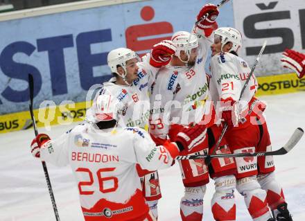 EBEL. Eishockey Bundesliga. EC VSV gegen HCB Suedtirol Bozen. Torjubel Ziga Pance (Bozen). Villach, am 10.12.2013.
Foto: Kuess 


---
pressefotos, pressefotografie, kuess, qs, qspictures, sport, bild, bilder, bilddatenbank