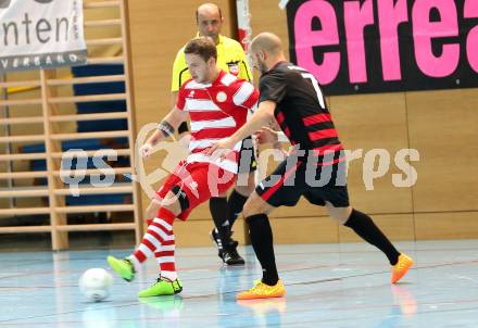 Futsal Bundesliga. Futsal Klagenfurt gegen Stella Rosa Tipp3 Wien. Said Dulic (Klagenfurt), Sasa Sormaz (Wien). Klagenfurt, am 7.12.2013.
Foto: Kuess
---
pressefotos, pressefotografie, kuess, qs, qspictures, sport, bild, bilder, bilddatenbank