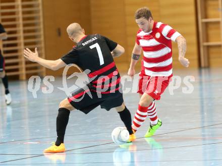 Futsal Bundesliga. Futsal Klagenfurt gegen Stella Rosa Tipp3 Wien. Said Dulic (Klagenfurt), Sasa Sormaz (Wien). Klagenfurt, am 7.12.2013.
Foto: Kuess
---
pressefotos, pressefotografie, kuess, qs, qspictures, sport, bild, bilder, bilddatenbank