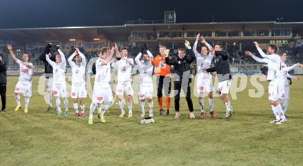 Fussball Bundesliga. RZ Pellets WAC gegen SK Puntigamer Sturm Graz.. Jubel WAC. Wolfsberg, 11.12.2013.
Foto: Kuess

---
pressefotos, pressefotografie, kuess, qs, qspictures, sport, bild, bilder, bilddatenbank