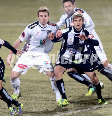 Fussball Bundesliga. RZ Pellets WAC gegen SK Puntigamer Sturm Graz.. Michael Sollbauer, (WAC), Manuel Weber (Graz). Wolfsberg, 11.12.2013.
Foto: Kuess

---
pressefotos, pressefotografie, kuess, qs, qspictures, sport, bild, bilder, bilddatenbank