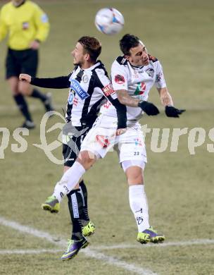 Fussball Bundesliga. RZ Pellets WAC gegen SK Puntigamer Sturm Graz.. Sandro Gotal, (WAC),  Philipp Huetter (Graz). Wolfsberg, 11.12.2013.
Foto: Kuess

---
pressefotos, pressefotografie, kuess, qs, qspictures, sport, bild, bilder, bilddatenbank