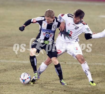 Fussball Bundesliga. RZ Pellets WAC gegen SK Puntigamer Sturm Graz.. Nemanja Rnic, (WAC), Florian Kainz (Graz). Wolfsberg, 11.12.2013.
Foto: Kuess

---
pressefotos, pressefotografie, kuess, qs, qspictures, sport, bild, bilder, bilddatenbank