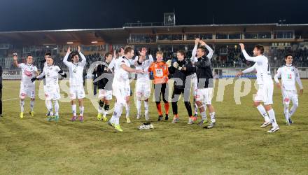 Fussball Bundesliga. RZ Pellets WAC gegen SK Puntigamer Sturm Graz.. Jubel WAC. Wolfsberg, 11.12.2013.
Foto: Kuess

---
pressefotos, pressefotografie, kuess, qs, qspictures, sport, bild, bilder, bilddatenbank