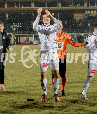 Fussball Bundesliga. RZ Pellets WAC gegen SK Puntigamer Sturm Graz.. Jubel Dario Baldauf (WAC). Wolfsberg, 11.12.2013.
Foto: Kuess

---
pressefotos, pressefotografie, kuess, qs, qspictures, sport, bild, bilder, bilddatenbank