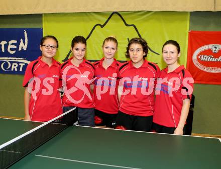 Tischtennis. Bundesliga. TTC Villacher. YE Julia, KELIH Tjasa, HUDEVOCA Sonja, SOLJA Amelie, Levgeniya Vasilieva. Villach, 13.12.2013.
Foto: Kuess
---
pressefotos, pressefotografie, kuess, qs, qspictures, sport, bild, bilder, bilddatenbank