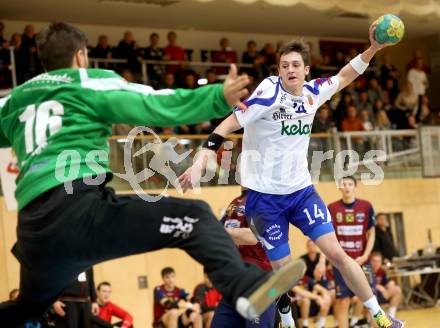 Handball Bundesliga. HLA. SC Ferlach gegen UNION Juri Leoben. Mathias Rath (Ferlach). Ferlach, 15.12.2013.
Foto: Kuess
---
pressefotos, pressefotografie, kuess, qs, qspictures, sport, bild, bilder, bilddatenbank