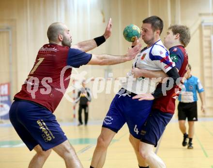 Handball Bundesliga. HLA. SC Ferlach gegen UNION Juri Leoben. David Kovac, (Ferlach), Marin Knez, Andreas Schwarz (Leoben). Ferlach, 15.12.2013.
Foto: Kuess
---
pressefotos, pressefotografie, kuess, qs, qspictures, sport, bild, bilder, bilddatenbank