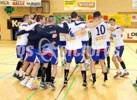 Handball Bundesliga. HLA. SC Ferlach gegen UNION Juri Leoben. Jubel (Ferlach). Ferlach, 15.12.2013.
Foto: Kuess
---
pressefotos, pressefotografie, kuess, qs, qspictures, sport, bild, bilder, bilddatenbank